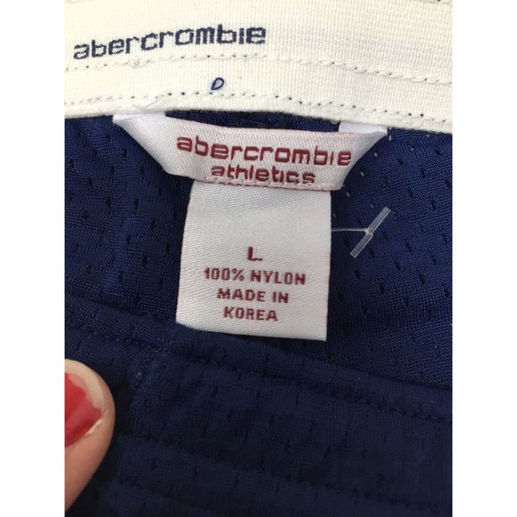 Abercrombie Girls Navy Blue/ White Athletic Pants Size Large New with Tags - Picture 4 of 8